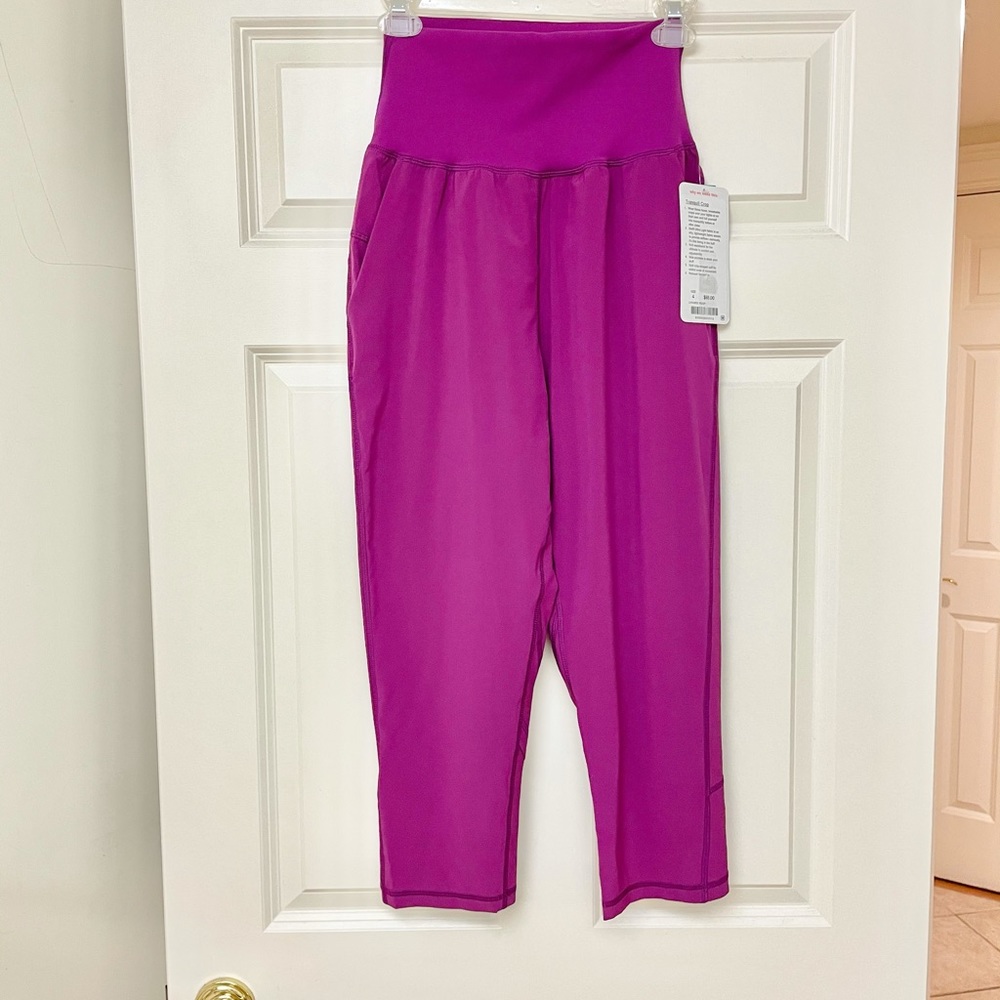 Lululemon Tranquil crop in regal plum .